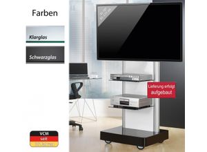 4051814354526 - Standfuß Pro-Stand (BHT 70x168x65 cm) schwarzlack schwarzglas