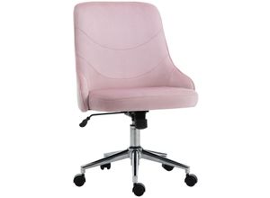 4251774977425 - Bürostuhl mit Wippfunktion rosa 57 x 61 x 86-96 cm (BxTxH) Büromöbel Schreibtischstühl Bürostuhl Drehstuhl