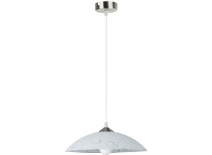 5998250338569 - 3856 Pendelleuchte Harmony lux aus Metall Glas weiß Muster  chrom Ø40cm H90cm - Rabalux