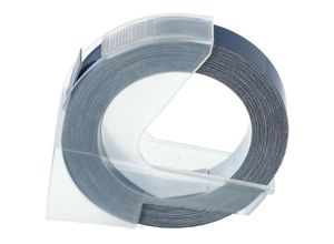 4068201933455 - 1x 3D Prägeband-Schriftband-Kassette kompatibel mit Dymo Jet Junior Embosser Home S0717900 Etiketten-Drucker 3m x 9mm Weiß auf Blau - Vhbw