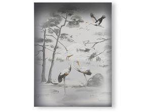 5011583488845 - Leinwandbild LAURA ASHLEY Animalia Bilder Gr Ø Leinwandbild 1 St grau Leinwandbilder Leinwandbild Metallic 80x60cm