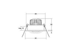 4251433950424 - BRUMBERG LED-Einbaustrahler Tirrel-R RC-dimmbar weiß matt