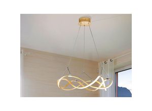 8435435332334 - Schuller Lighting - Schuller Molly Moderne dimmbare led Infinity Swirl Ring Designer Pendelleuchte Roségold mit Fernbedienung