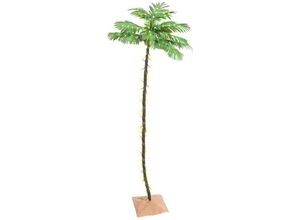 8720287138747 - Vidaxl - Künstliche Palme mit 192 LEDs Warmweiß 300 cm Weiß