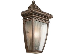 5024005240914 - Elstead - Kichler KL-VENETIAN7-S Wandleuchte Venetian Rain 1xE14 60W Metall Bronze gebürstet Regenglas H298cm B171cm IP44 dimmbar