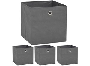 8718475586685 - Bonnevie - 4 Stk AufbewahrungsboxenWerkzeugaufbewahrung Vliesstoff 32x32x32 cm Grau vidaXL