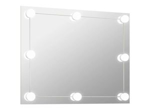 8720286561768 - Bonnevie - Wandspiegel Badzimmer Spiegel ohne Rahmen mit LED-Beleuchtung Rechteckig Glas vidaXL