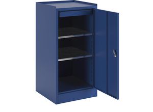 8697653675666 - eurokraft basic Werkzeugschrank mit 1 Schublade 2 Fachböden HxBxT 1000 x 500 x 500 mm enzianblau RAL 5010