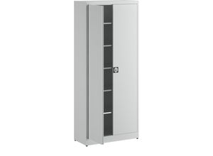 4250633344811 - Flügeltürenschrank Vollblechtüren 5 verzinkte Böden BxTxH 950x420x2200 mm ral 7035