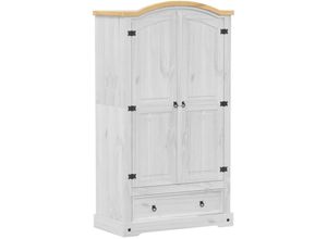 8721102807053 - Vidaxl - Kleiderschrank Corona Weiß 102x52x186 cm Massivholz Kiefer Weiß