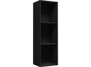 8719883672977 - Bücherregal TV-Schrank Schwarz 36x30x114 cm Holzwerkstoff vidaXL - Schwarz