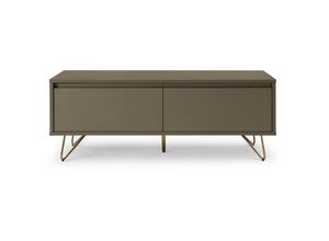 4251744806588 - Lowboard SALESFEVER Sideboards Gr B H T 120 cm x 45 cm x 40 cm Grau 1 grau (grau gold) Lowboards Hairpin Beinen modernes TV-Board Fernsehschrank mit Klappendämpfer