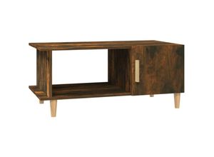 8720287086505 - Bonnevie - Couchtische Kaffeetisch Räuchereiche 90x50x40 cm Holzwerkstoff vidaXL