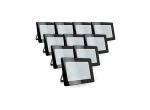 3700710815112 - Eclairage Design - Lot von 10 LED-Scheinwerfern 100W Hohe Leuchtkraft 9000 Lumen von IP65 Température de Couleur Blanc neutre 4000K