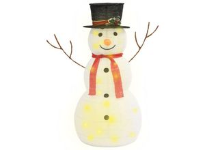 8720286414514 - vidaXL Schneemann-Figur Weihnachtsdekoration LED Luxusstoff 90 cm