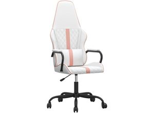 8720287144946 - Gaming-Stuhl mit Massagefunktion Rosa und Weiß Kunstleder vidaXL - Rosa