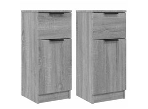 8720287083986 - Vidaxl - Sideboards 2 Stk Grau Sonoma 30x30x70 cm Holzwerkstoff Grau