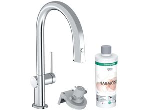 4059625391082 - Aqittura M91 Küchenmischer Starter Set FilterSystem 210 ausziehbar bis 76cm 1jet sBox 76800 Farbe Chrom - 76800000 - Hansgrohe