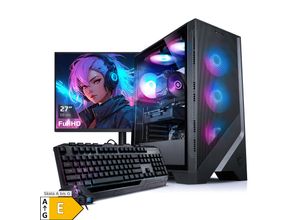 4260185623784 - PC Set Gaming mit 27 Zoll TFT [Total V] AMD Ryzen 7 5800X 32GB DDR4 NVIDIA RTX 4060 8 GB 2TB SSD WLAN Windows 11