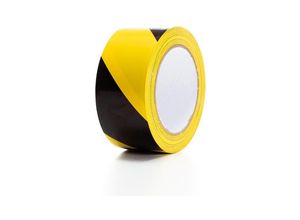 5410329755263 - Strapazierfähiges Markierungsband 5 cm x 33 m erhöhte Sicherheit am Arbeitsplatz schwarz gelb - yellow - Perel