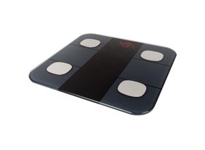 5410329722319 - Smart Personenwaage mit App Tuya Smart max 180 kg digital Körperanalyse BMI kcal LED-Bildschirm automatisches Ein- und Ausschalten schwarz