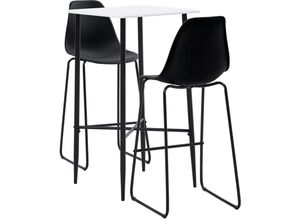 8719883860282 - Vidaxl - 3-tlg Bar-Set Kunststoff Schwarz Schwarz