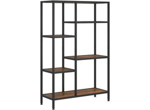 8720286563120 - Bonnevie - BücherregalStandregal 80x30x120 cm Stahl und Holzwerkstoff vidaXL