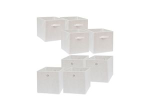 4057216039016 - - 4er Set Aufbewahrungsbox für Kallax Regal 33x38x33 Stoff Box mit Öse Weiß - weiss