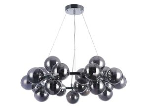 5902854532186 - Italux Lighting - Italux Cabella - Moderner hängender Anhänger Chrom 25 Licht mit rauchigem Schatten G9