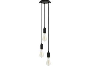 8435256538502 - Novolux - Pendelleuchte a tu estilo E27 3x60W schwarz innen