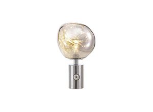 5056667036222 - Privatefloor - Tischlampe - Wohnzimmerlampe im Kugel-Design - Evanish Silber - Acryl Metall - Silber