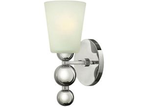 5024005358909 - Elstead - Hinkley HK-ZELDA1-PN Wandleuchte Zelda 1xE27 60W Nickel poliert Glas weiss H298cm B14cm dimmbar