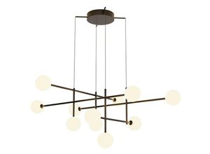 8435153276309 - Inspired Lighting - Inspired Mantra Fusion Cellar Keller-Pendelleuchte mit 11 Leuchten austauschbare 5-W-LEDs 3000 k Schwarz