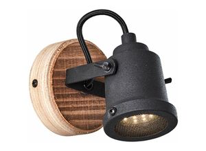 4004353374951 - BRILLIANT Inge Wandspot holz dunkel schwarz InnenleuchtenStrahler-Wand 1x PAR51 GU10 6W geeignet für Reflektorlampen (nicht enthalten) Kopf schwenkbar