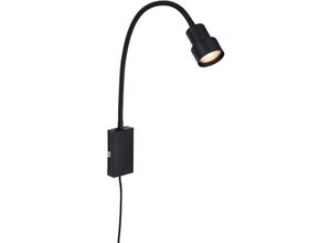 4002707407744 - - led Touch Wandleuchte leuchten tusi 5 w 400 lm IP20 schwarz Metall inkl 1x GU10 577 x 115 x 6 cm