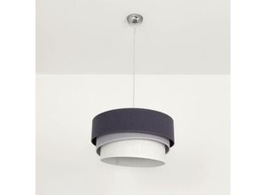 4251334831570 - Licht-erlebnisse - Graue Pendelleuchte Stoff Schirm Ø45cm modernes Design - Silber Grau 4251334831570 - Licht-erlebnisse - Graue Pendelleuchte Stoff Schirm Ø45cm modernes Design - Silber Grau