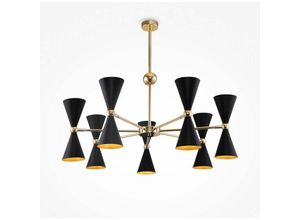 4262431053642 - - Hängelampe Pendellampe Deckenleuchte schwarz gold Wohnzimmerlampe h 815 cm