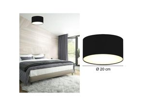 8711387098604 - Smartwares - Moderne Deckenlampe Stoff schwarz Abdeckung satiniert ø 20 cm ceiling dream