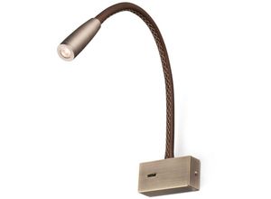 8421776168923 - Faro LED Wandleuchte Lead in Bronze 3W 180lm - brown