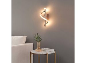 3611839023152 - Kosilum - Funkelnde goldene led Wandleuchte mit gedrehtem Muster -Simaria