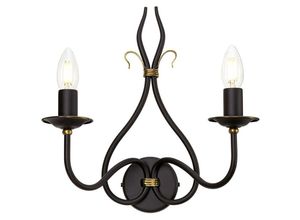 5024005460008 - Lighting WM2 Wandleuchte Windermere 2xE14 60W Schmiedeeisen Rost   Gold H365cm B337cm dimmbar - Elstead