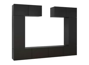 8720286570975 - Vidaxl - 6-tlg TV-Schrank-Set Schwarz Holzwerkstoff Schwarz