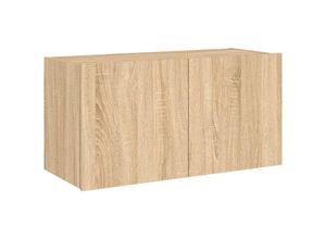 8721012259027 - Bonnevie - TV-Wandschrank mit LED-Leuchten Sonoma-Eiche 80x35x41 cm vidaXL56983