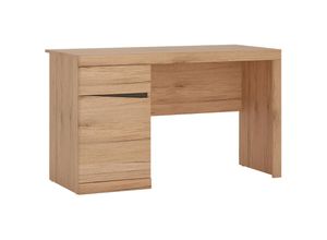 4066075106340 - Lomadox - Büro Schreibtisch SANFORD-129 in Eiche hell Nb b h t ca 128 765 60 cm - braun