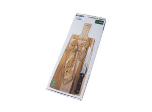 4260635249960 - TRAMONTINA Geschenkset Schneidebrett Teak inkl Brotmesser