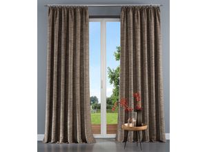 4004567115425 - Vorhang WIRTH Trondheim 328 g m² Gardinen Gr 255 cm Schlaufen 270 cm grau (taupe) Schlaufen