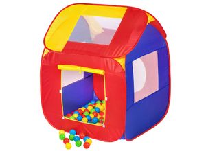 4260182875360 - tectake® Spielzelt mit 200 Bällen und abnehmbarem Dach schneller Auf- und Abbau inklusive Tragetasche 86 x 84 x 102 cm