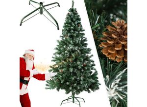 4260552088260 - tectake® Weihnachtsbaum künstlich mit Zapfen formbar mit viel Volumen inklusive Metallständer mit Kunststoffkappen