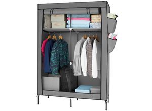 4061173072870 - tectake® Stoffschrank 2 große und 2 kleine Fächer einfaches Stecksystem 108 x 45 x 164 cm