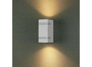 7427245548396 - Silamp - Wandwand led Wall Square IP44 Doppelgurt Gu10 - Weiß